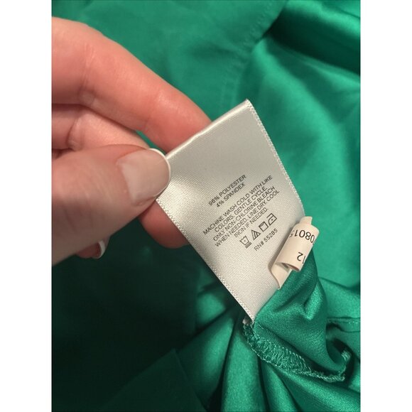 express portofino shamrock green long sleeve blouse button down Top Small - Picture 4 of 4